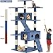 BestPet 9073 73-Inch Cat Tree Scratcher Play House Condo Furniture Toy Bed Post, Navy Blue
