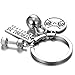 Gmai Fitness Gym Keyring with Quotes, Weight Plate, Dumbbell, and Kettlebell Exercise Bag Charm Pendant Keychain (Strong)