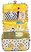 CalorMixs Hanging Toiletry Cosmetics Travel Bag Cosmetic Carry Case for Woman Man Travel Organization Gift (Yellow Smile)