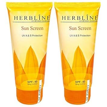 Herbline SPF-40 Sun Screen Cream 100gm-Pack Of-2