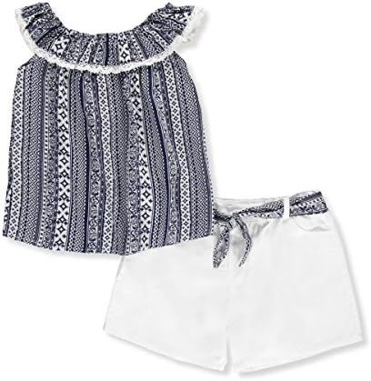 Girls Luv Pink Big Girls' 2-Piece Outfit - navy/multi, 14-16