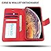 AMOVO [Upgraded] Case for iPhone Xs Max [2 in 1] iPhone Xs Max Wallet Case Detachable [Wireless Charging] [Vegan Leather] iPhone Xs Max Flip Case with Gift Box Package (XSMAX (6.5'') Red)