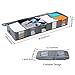 Lifewit Large Capacity Under Bed Storage Bag with 5 Clear Window for Clothing, Shoes, Blankets, Clothes, Sweaters, Grey