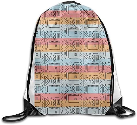 Hand Drawn School Tool Cool Drawstring Travel Sports Backpack Gift