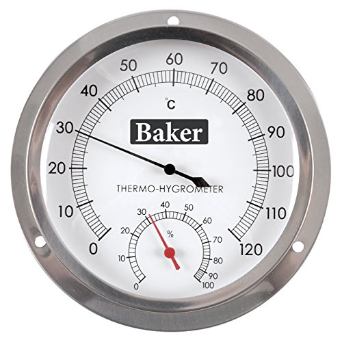 Baker Instruments B6020 Dial Thermo-Hygrometer, 0 to 120Â°C / 0-100% RH