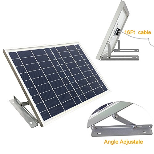 MicroSolar - HEAVY DUTY LIGHT FIXTURE - Lithium Battery - 120 LED IP65 Solar Flood Light --- Automatically Working from Dusk to Dawn at Good Sunshine // Wall / Ground Mounted // FL4-B