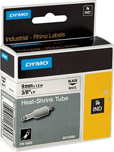 Rhino Heat Shrink Tube Label - 3/8" Width x 60" Length - Rectangle - Thermal Transfer - White - Polyolefin - 1 Each