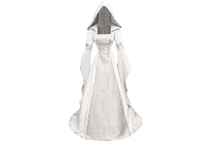 YSLMNOR Medieval Costume for Women Halloween Corset Gothic Renaissance Dress Plus Size Flare Sleeve Ball Gown Cosplay Clothes