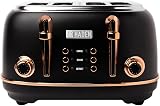 Haden Heritage Black 4 Slice Toaster with Adjustable Browning view 1