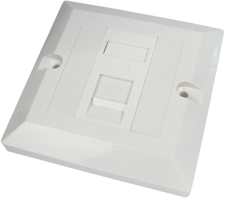 World of Data CAT6 Single Port RJ45 Ethernet Network Faceplate Module 5 Pack