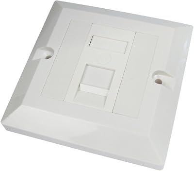 World of Data CAT6 Single Port RJ45 Ethernet Network Faceplate Module 5 Pack