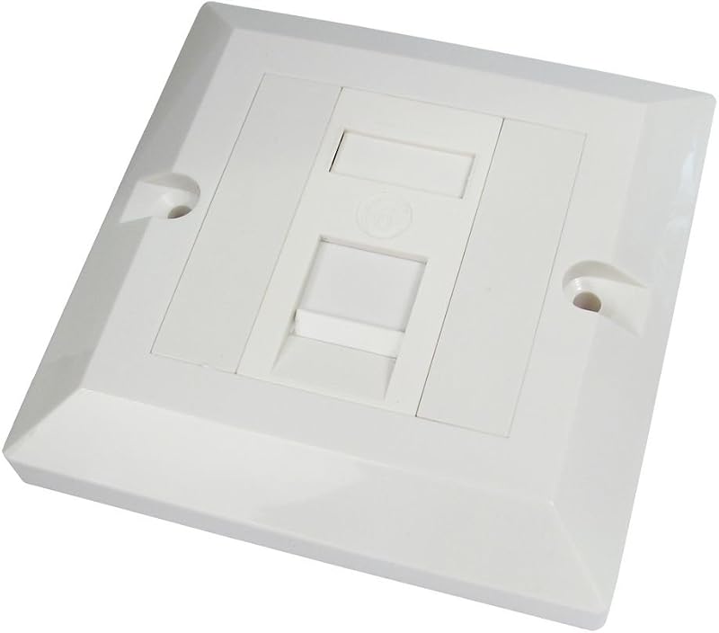 World of Data CAT6 Single Port RJ45 Ethernet Network Faceplate Module 5 Pack