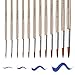 Artist Watercolor Brushes, Round Pointed Tip Paint Brushes Set, 12pcs Different Sizes Detail Paint Brush for Watercolor, Acrylics, Ink, Gouache, Oil, Tempera (Golden)