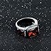 Huanhuan Men's Emerald Cut Ruby Garnet CZ Black Gold Filled Vintage Wedding Rings Size 7 to 13