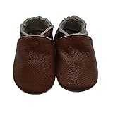 Mejale Baby Shoes Soft Soled Leather Moccasins Anti-skid Infant Toddler Prewalker