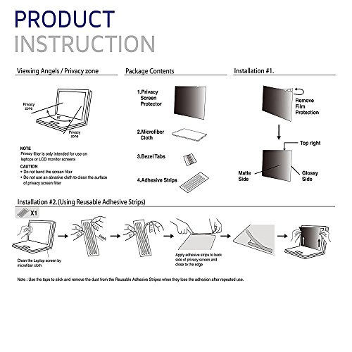 Computer Privacy Screen 22 inches - Date Protection for Desktop ...