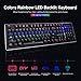 FLAGPOWER Mechanical Gaming Keyboard 10 LED Backlit Modes 104 Keys Anti-Ghosting Mechanical Gaming Keyboard with Blue Switches Aluminum Plate for PC and Mac Gamers-Pro Gamersthumb 1