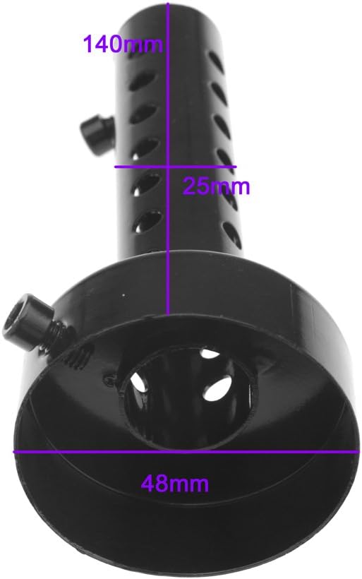 Black Motorcycle Exhaust Muffler 48mm 140mm Long Insert Baffle Can DB Killer - Image 4