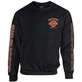 Harley-Davidson Men's Eagle Piston Fleece Pullover Sweatshirt, Black 30299948