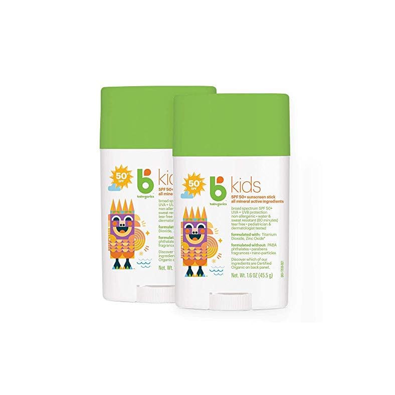 Babyganics SPF 50 Travel Size Kids Sunscreen Stick UVA UVB Protection | Water & Sweat Resistant |Non Allergenic, 1.6oz…