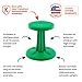 KORE Design Wobble Stool Chair, Girls + Boys Kid Desk Stools, Ergonomic Small Office Chairs, Flexible Seating for Active Child, ADD/ADHD, Classroom, School, Home, Kids (14in), Age 6-7 yrs, Green
