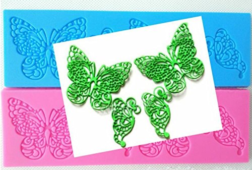 YOYOSTORE Silicone Sugar Edible Butterfly Cake Embossing Mold Mould Decoration gum paste cupcake topper tool icing candy imprint baking moulds sugarcraft - Thumbnail 7