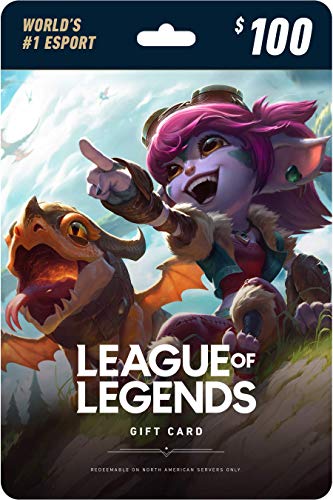 League of Legends $100 Gift Card - NA Server Only [Online Game Code] (Best Multiplayer Games Lan)