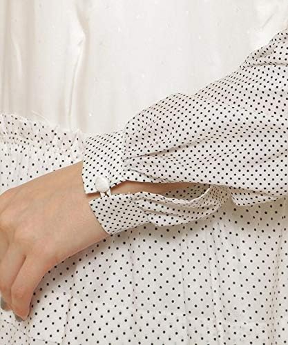 Amazon アナトリエ Anatelier Nesessaire ネセセア ドットティアードワンピース 38 ブラック 019 ワンピース チュニック 通販