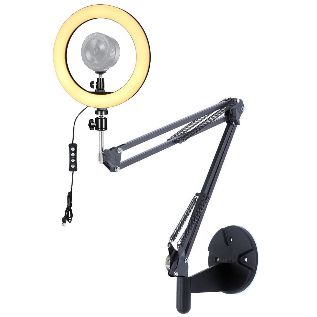 Kiyo pro Webcam Ring Light Wall Holder,10'' Streaming Light with Wall Folding Mount Compatible with Razer Kiyo,Kiyo Pro,Kiyo X Webcams