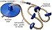 Jungle Gym Kingdom Tree Swing Climbing Rope with Platforms and Disc Swings Seat - Blue