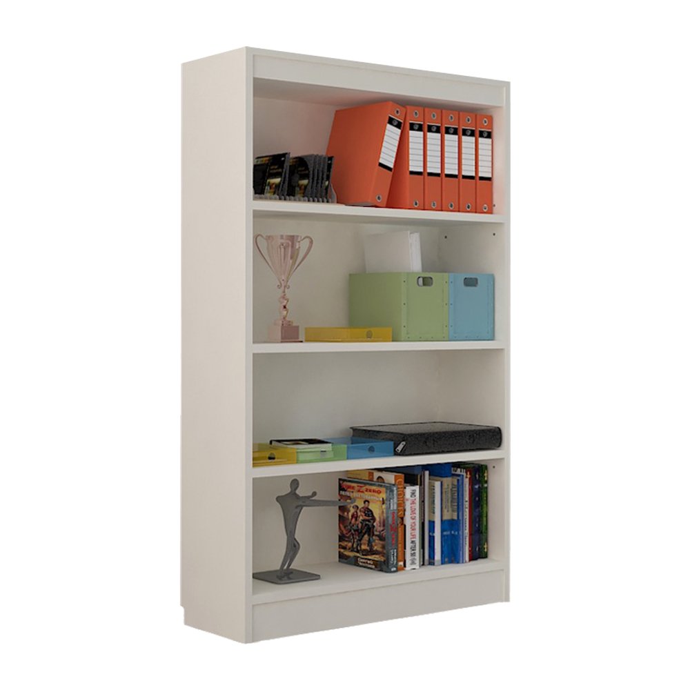Wooden 54inch Alpha Bookshelf & Storage with 4 Shelf