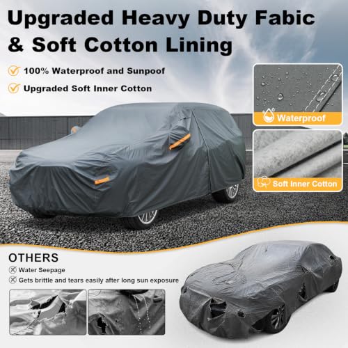 GUNHYI Funda Premium para Coche Ajuste Personalizado Mazda CX-5 CX5 (2012-2025), 16 Capas de Alta Resistencia Impermeable para Todo Clima con Puerta con Cremallera para Protección contra Sol, Lluvia