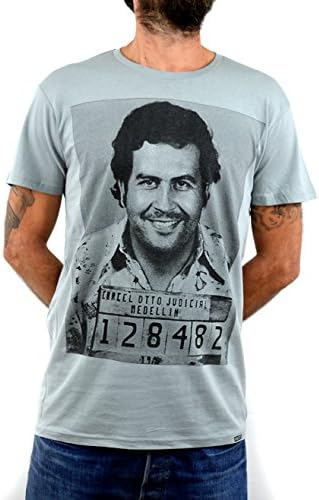 Faces | Pablo Escobar | Men's Organic T-Shirt Hand Printed in Italy
