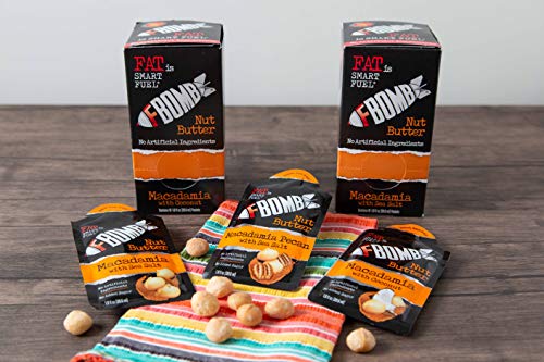 FBOMB Nut Butter 10 Pack: All-Natural Energy, Keto Fat Bombs | High Fat, Low Carb Snack, for On-The-Go Energy | Paleo, Vegetarian, Keto Snacks | Macadamia & Coconut - 1 oz Packets