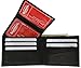 100% Genuine Leather Bi-fold Mens Wallet Black #533CF