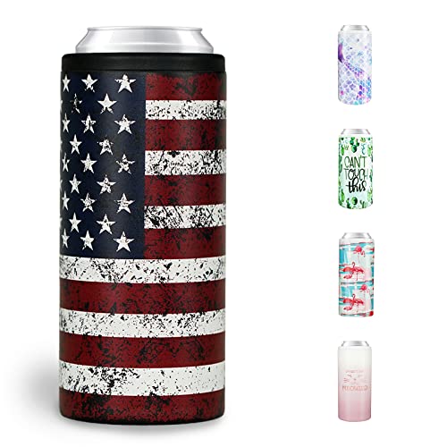 12 oz Slim Can Koozie Stainless Steel Skinny Can Coozie Insulated