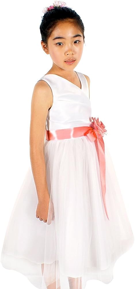 coral flower girl dresses amazon