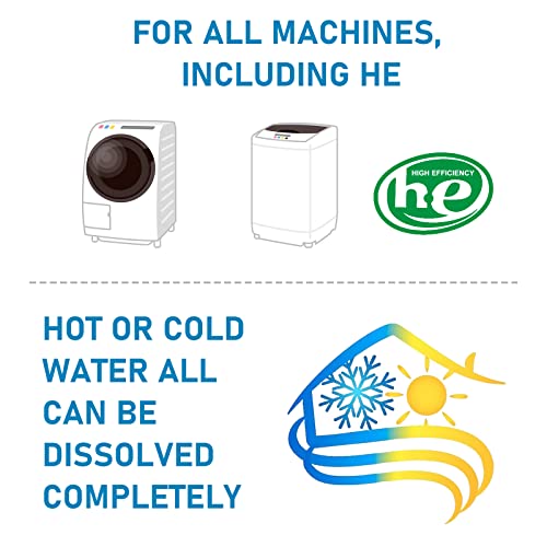 Laundry Detergent Sheets, Fresh Scent Liquidless Laundry Sheets, 60 Sheets 60 Loads Hypoallergenic Plastic-Free Zero Waste Eco-Strips for Sensitive Skin Washing 5.51” L x 4.33” W