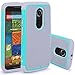 Moto X (2nd Gen) Case, LK [Shock Absorption] Hybrid Dual Layer Armor Defender Protective Case Cover for Motorola Moto X 2nd Generation (Mint)