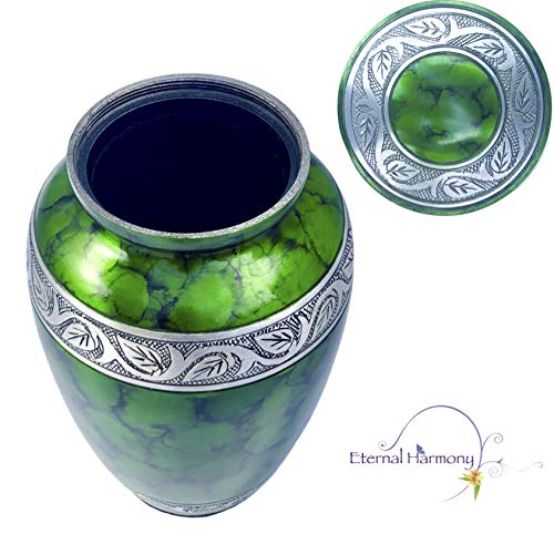 Eternal Harmony Cremation Urn for Human Ashes | Funeral Urn Carefully Handcrafted with Elegant Finishes to Honor and Remember Your Loved One | Adult Urn Large Size with Beautiful Velvet Bag - Thumbnail 3