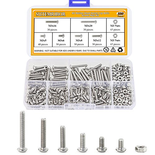 5 Sutemribor+320Pcs+Stainless+Button+Assortment