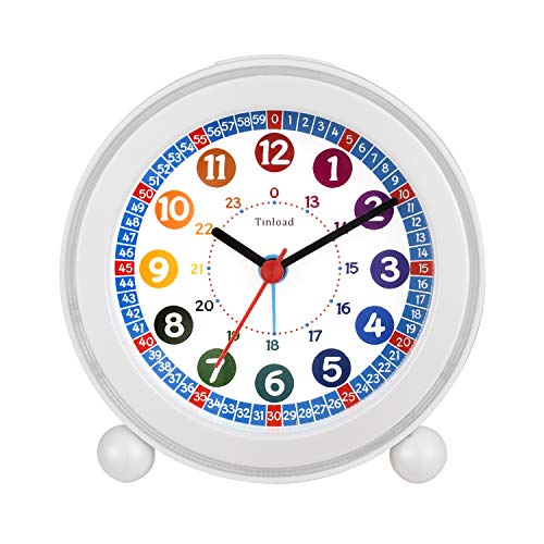 Tinload Analog Alarm Clock for Kids, Telling Time Teaching Design