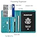 WALNEW Passport Holder for Travel, RFID Passport Cover Wallet for Women Men, PU Leather Passport Book Card Holder Case with Pen, Travelling Essentials for Flying