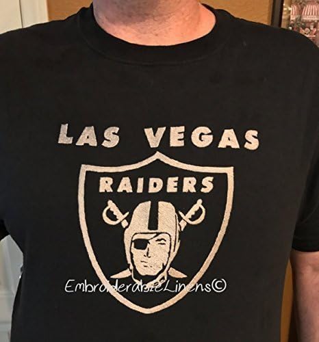 Las Vegas Raiders- T-Shirts Embroidered in your choice of color Mens and Women's Available!