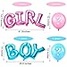 meekoo 18 Pieces Gender Reveal Balloons Boy or Girl Letter Balloon Latex Balloons Foil Balloons for Baby Shower Themed Party Decorations