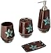 HiEnd Accents Western Star Bathroom Set, Turquoise