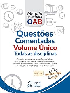 Livro Série Método de Estudo OAB - Questões Comentadas - Volume Único - Todas as Disciplinas