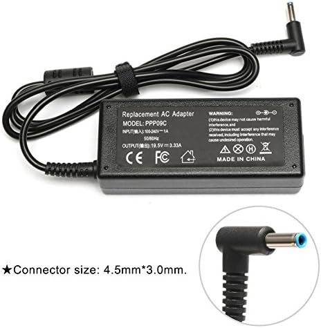 LPCAL 65W 19.5V 3.33A Laptop AC Adapter For for HP Chromebook 14 14-q010nr ProBook 450 440 640 650 430 HP Pavilion Sleekbook 14 15 14-b000 HP 15-F009WM 15-F023WM 15-F039WM 15-F059WM