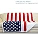 Catalonia Patriotic US Flag Blanket, American National Flag Throws, Sherpa Fleece Reversible Blanket for Couch Bed Decor, 4th of July Citizenship Veteran Presidents' Day Gift