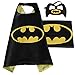 Kids Capes Superhero and Princess Cape and Mask Sets, Great for Dressing Up with Costumes & Playing (Batman)